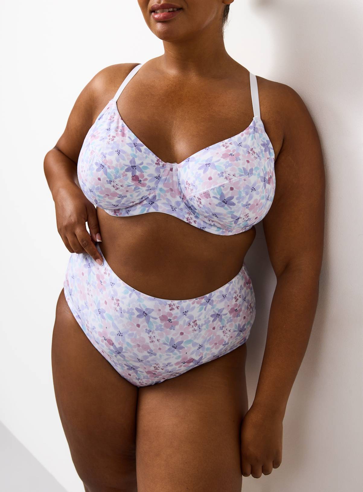 Pale Pink Floral Print Full Brief Knickers 8 - Image 1